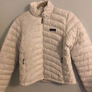 Patagonia White Down Sweater Jacket Women’s Medium Puffer